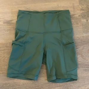 Lululemon size 2 green workout shorts